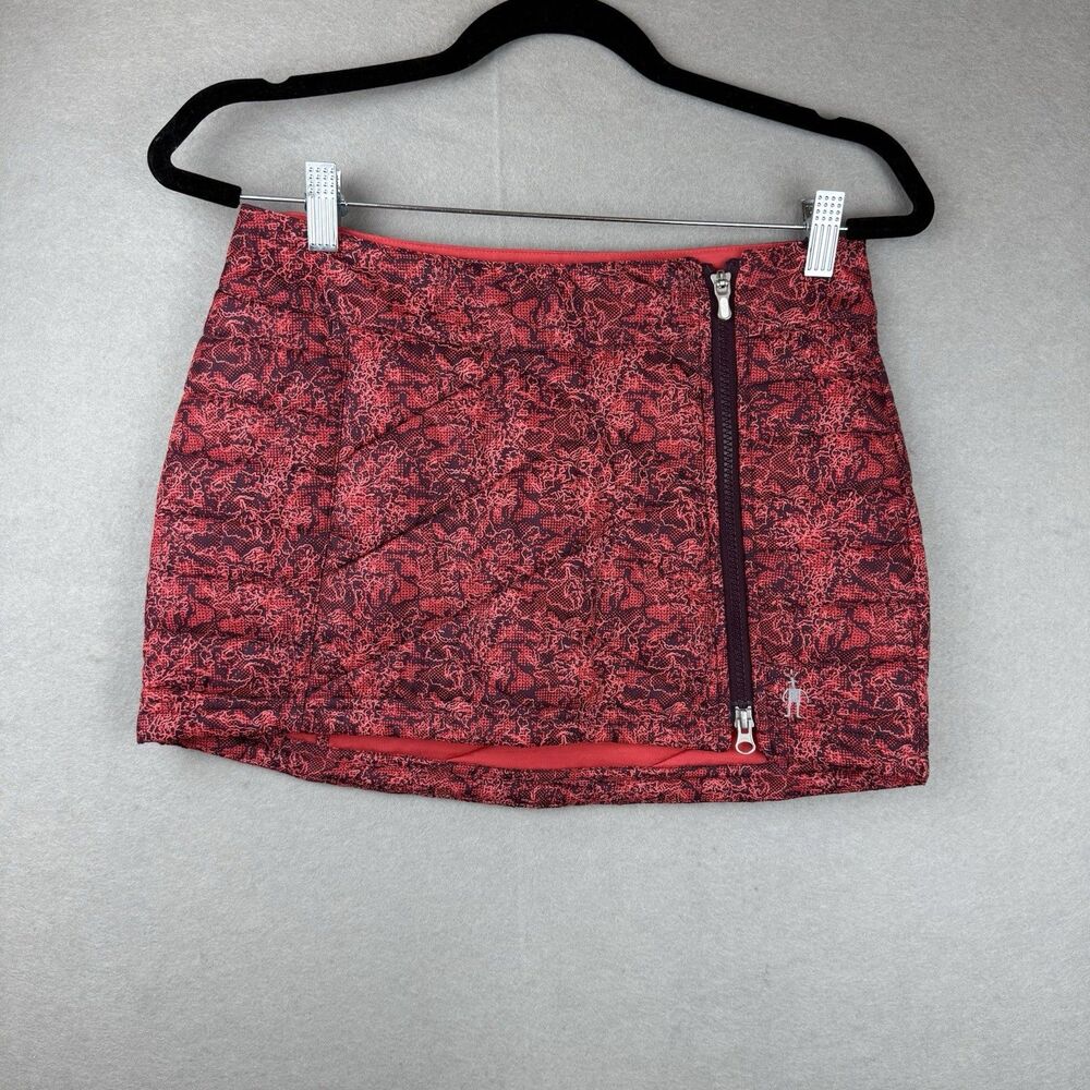 Smartwool Smartloft 120 Puffer Skirt coral pink snakeskin size XS zip front mini